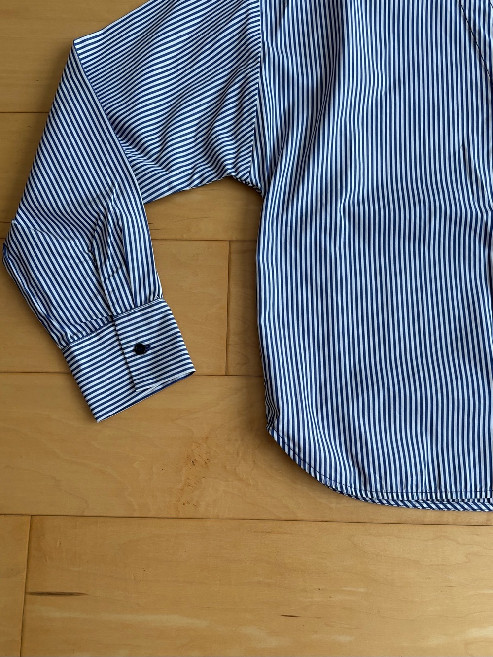 Sandro Jordan Pinstriped Cotton Poplin Button Down Shirt - Picture 11 of 16